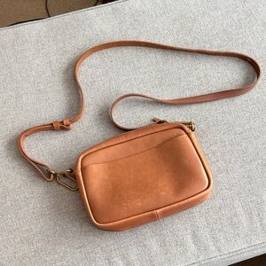 Madewell Tan Leather Crossbody Bag